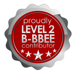 Proudly Level 2 B-BBEE Contributor